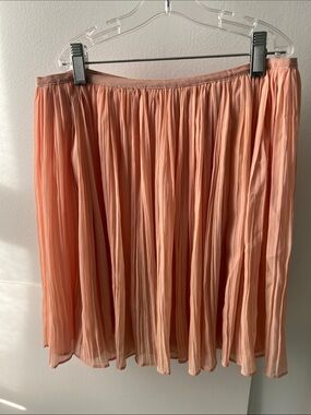 BB Dakota Ballet Core Pleated Peach Chiffon Skirt